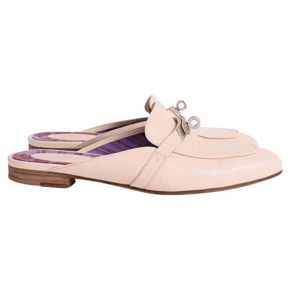 Hermès Shoes - Hermès Oz Mules in Beige Leather